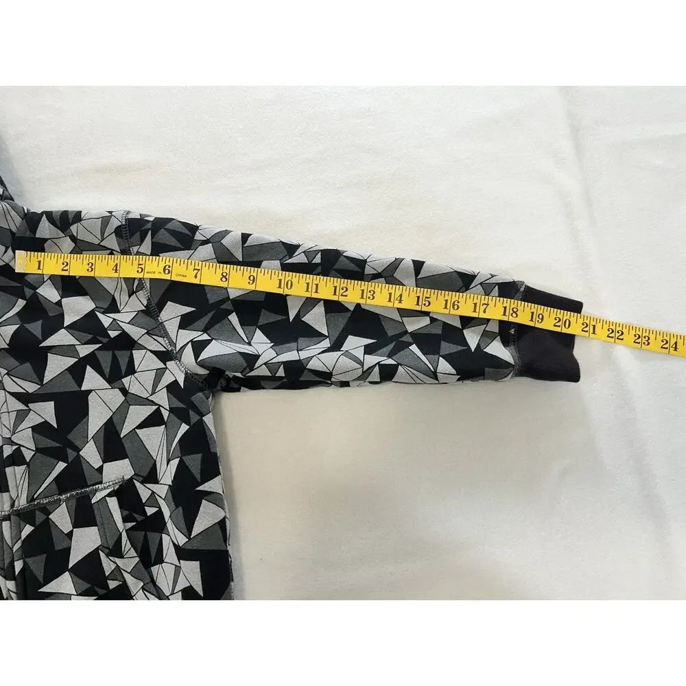 The Children's Place Boys S (5/6) Black/Gray Geometric Zip Hoodie